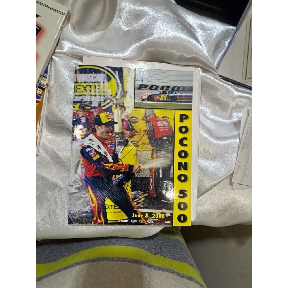 Signed by Jeff Gordon and Kasey Kahne 2008 Pocono 500 Official Souvenir Race Pro